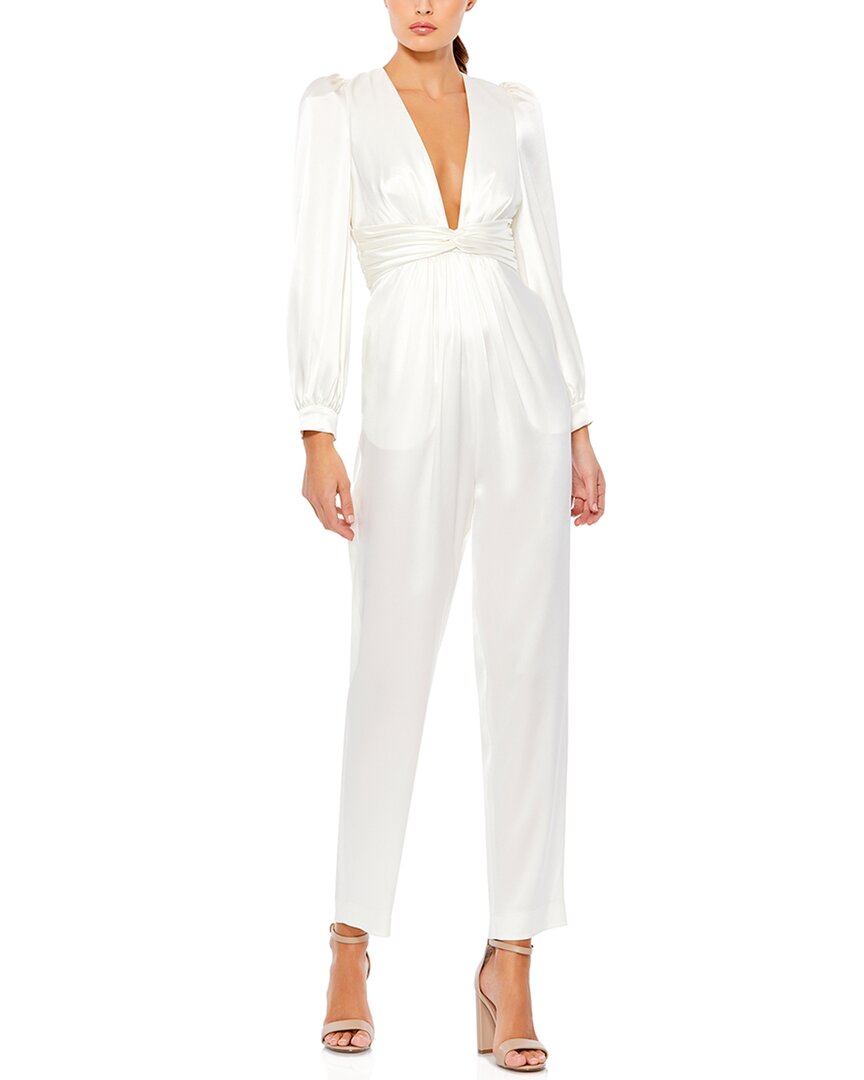 Mac Duggal Jumpsuit In White
