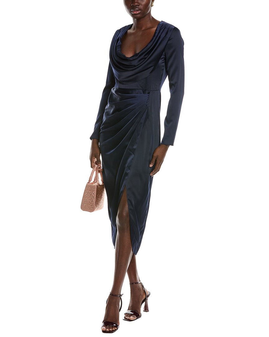 Aiifos Corinne Midi Dress In Blue
