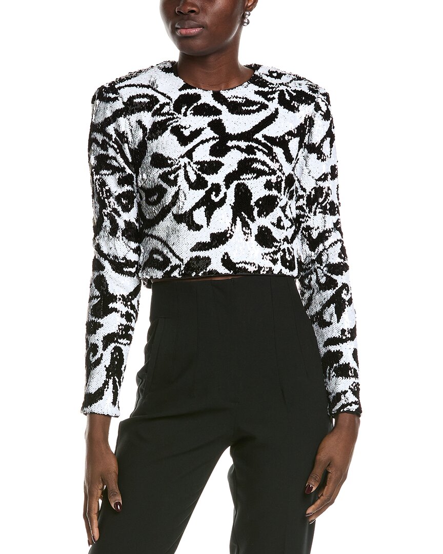 Toccin Anaya Sequin Top In Black