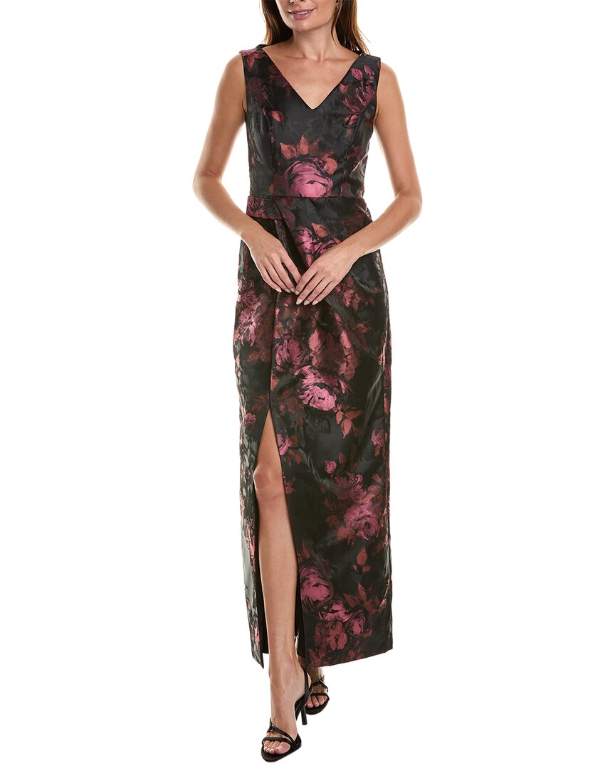Kay Unger Liana Column Gown In Purple