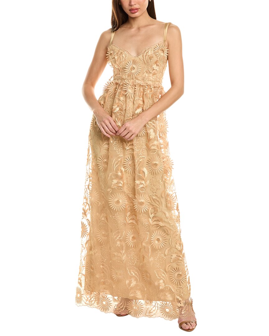 Alberta Ferretti Woman Maxi Dress Sand Size 4 Polyester In Beige