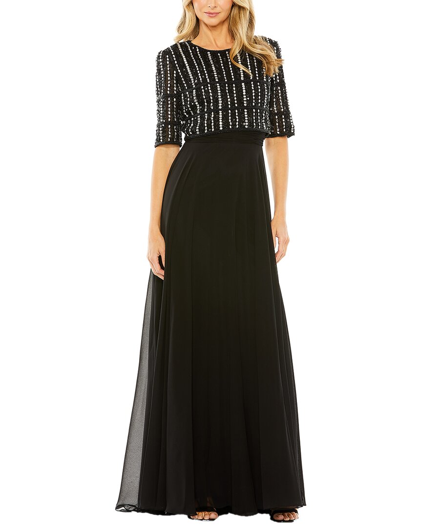 Mac Duggal Women's Bead-embellished Chiffon Gown