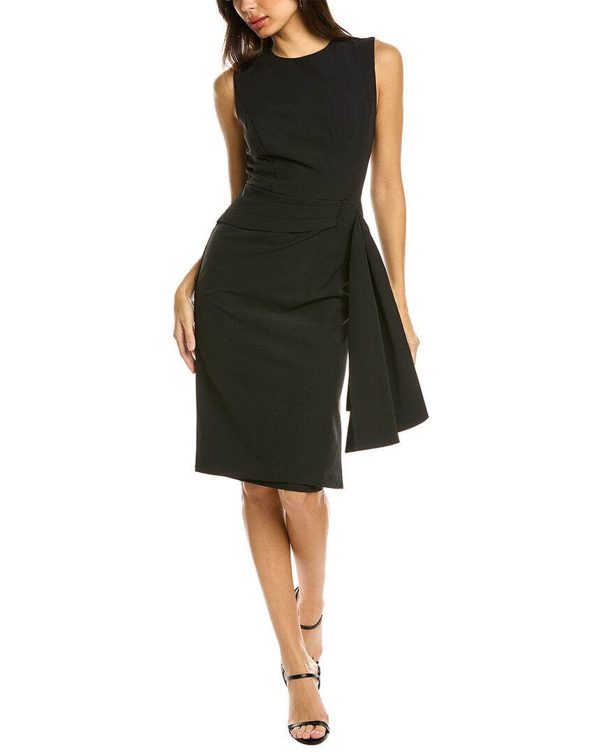 Kay Unger Raven Midi Dress In Black
