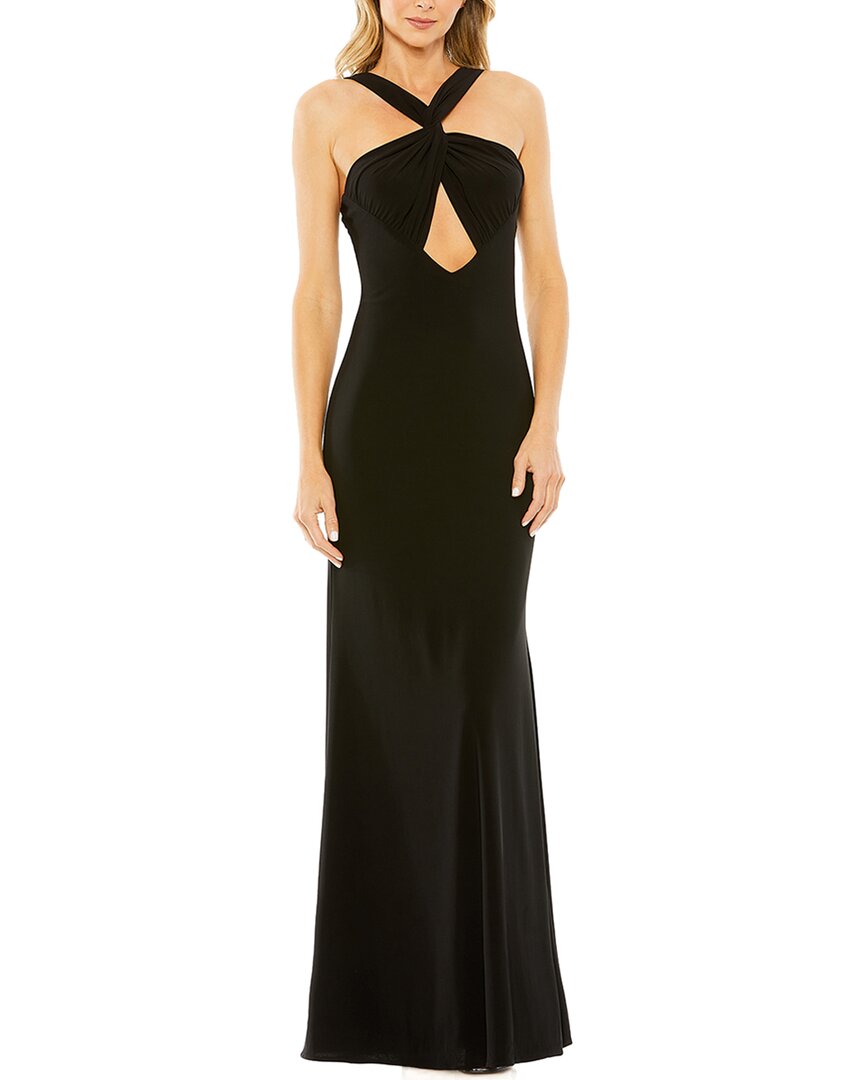 Mac Duggal Halter Neck Cutout Sheath Gown