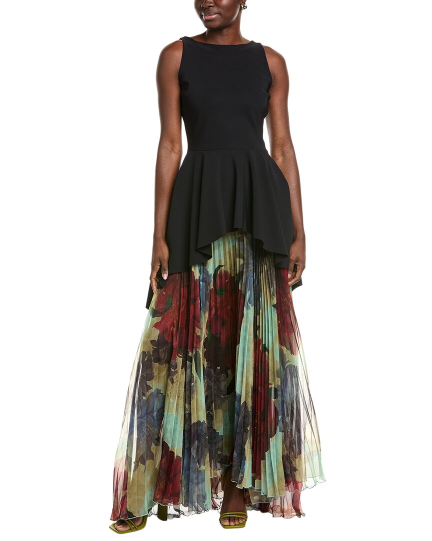 Chiara Boni La Petite Robe Aci Chiffon Gown In Black