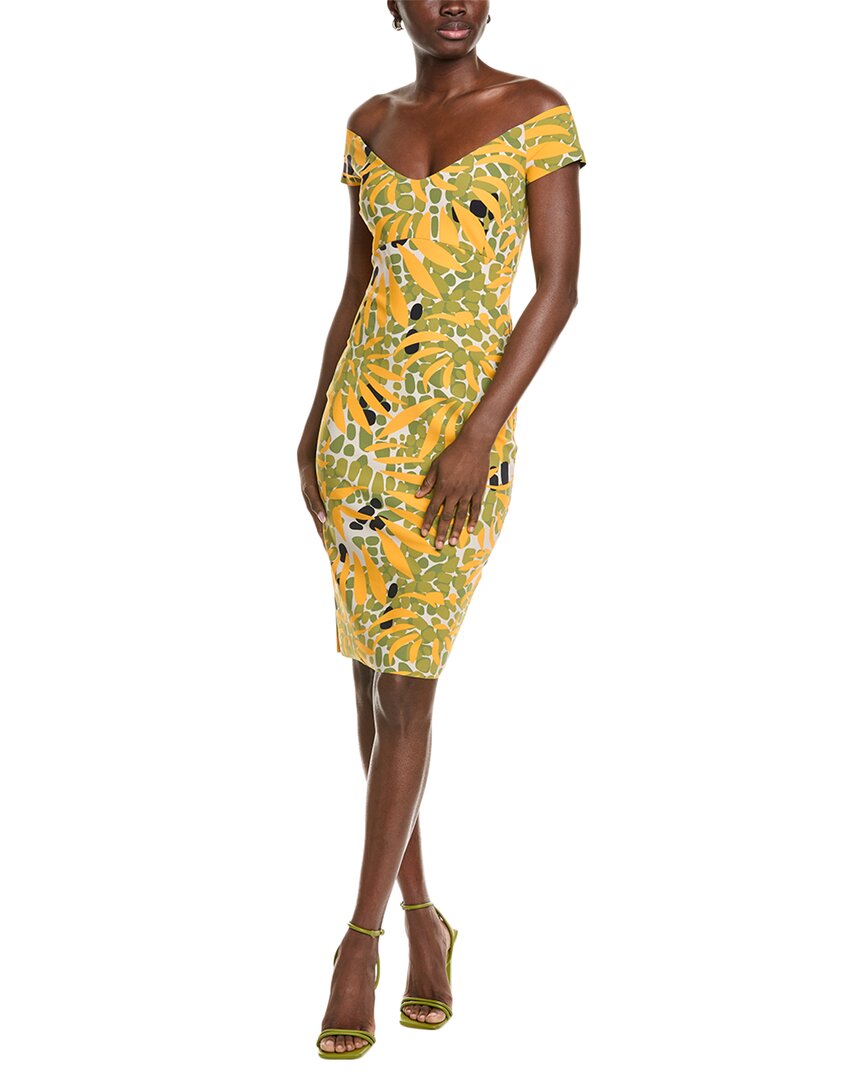 Shop Chiara Boni La Petite Robe Toffee Sheath Dress In Orange