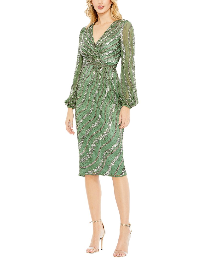 Mac Duggal Sheath Dress In Sage
