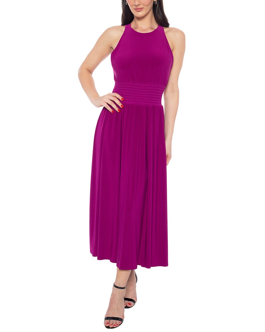 Marina Shirring Neck Dress