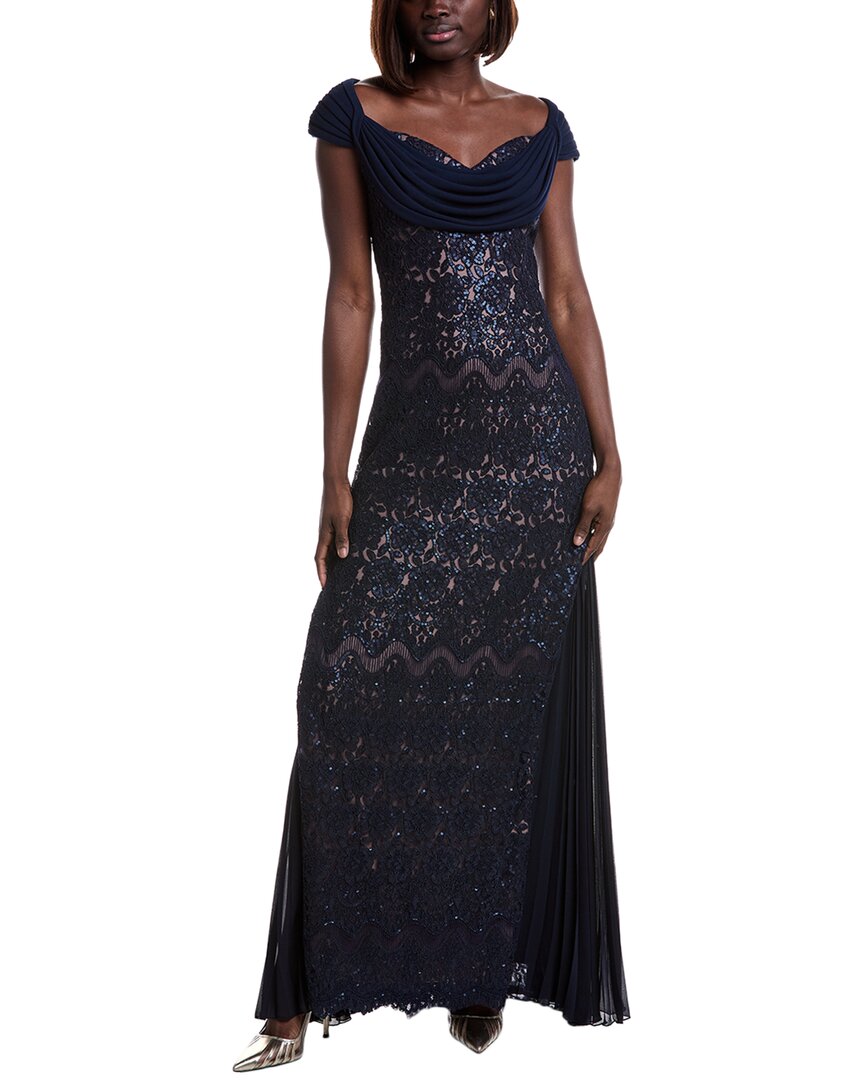 Tadashi Shoji Lace Dress In Blue