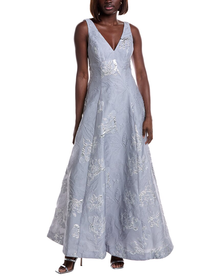 MONIQUE LHUILLIER ML MONIQUE LHUILLIER MADELINE JACQUARD GOWN