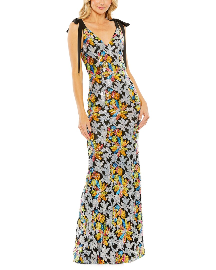 Mac Duggal Embellished Bow Strap Gown