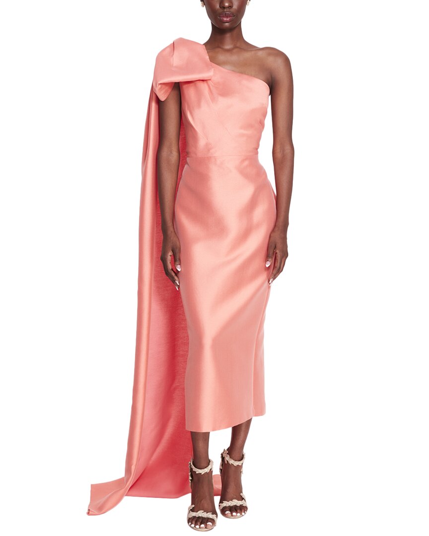 MARCHESA NOTTE MARCHESA NOTTE SILK-BLEND MIDI DRESS