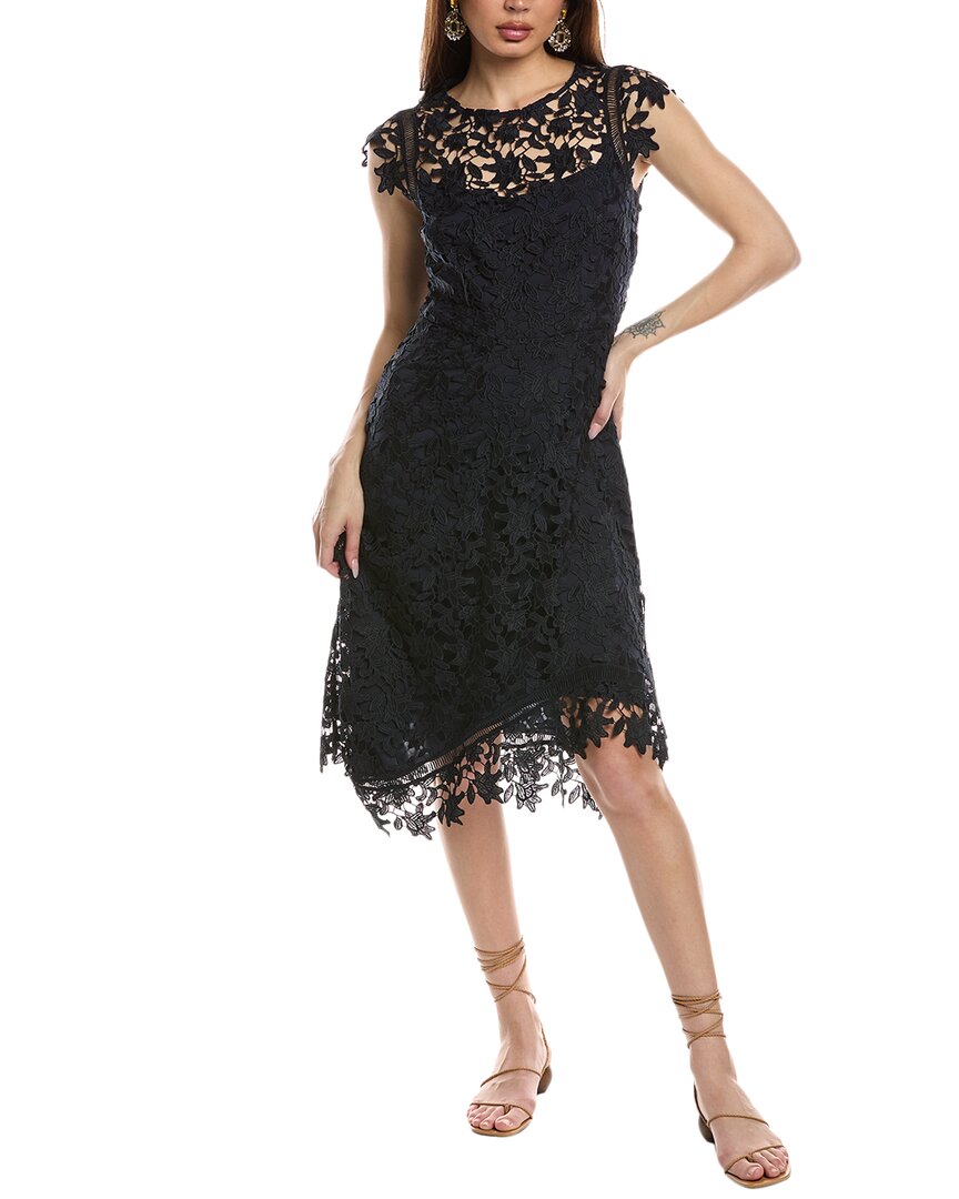 Eliza J Lace A-line Dress In Blue