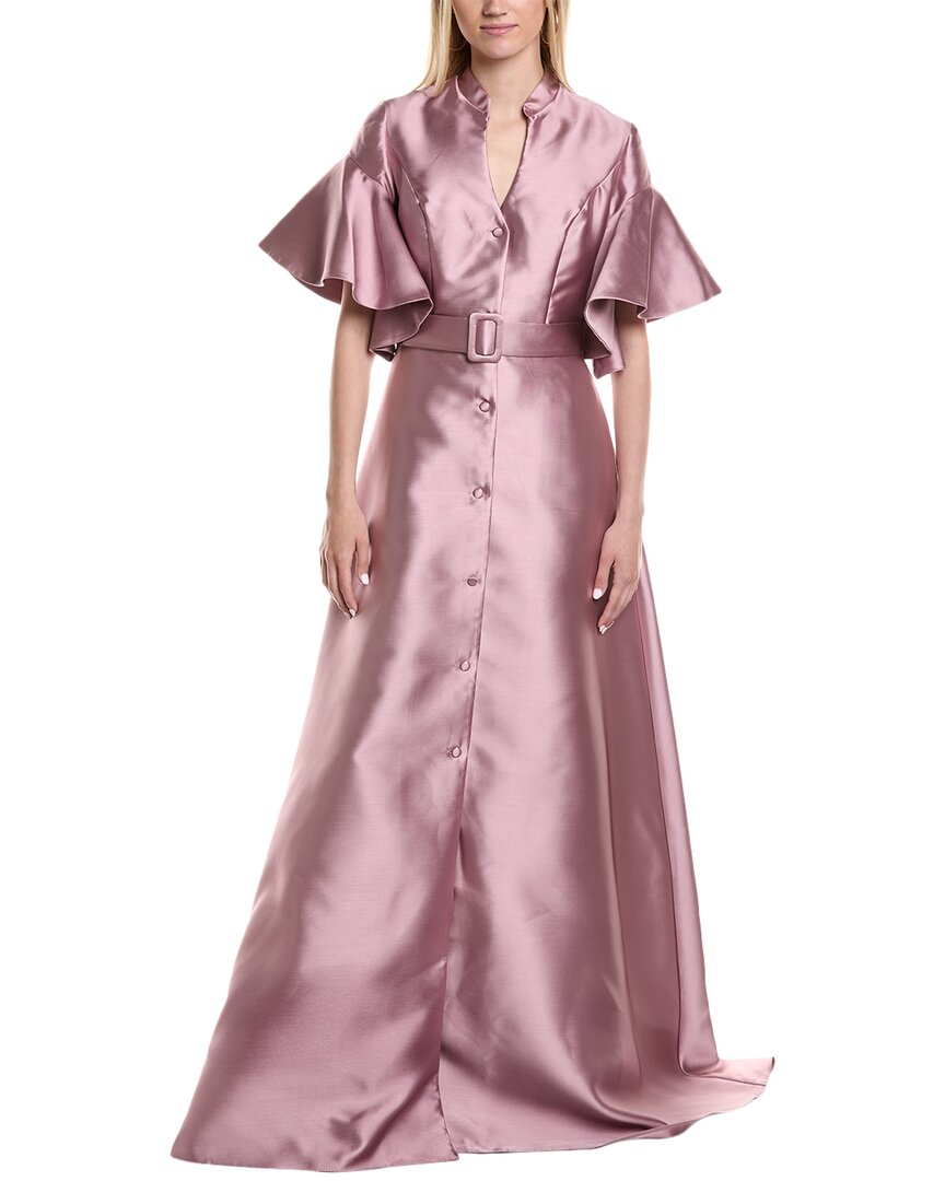 Rene Ruiz Mikado Shirtgown In Pink