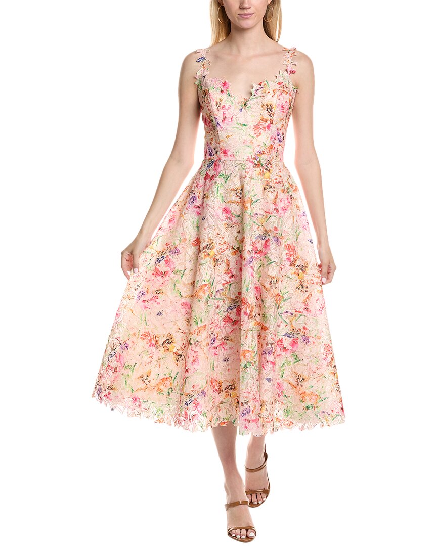 Rene Ruiz Lace Midi Dress In Multi