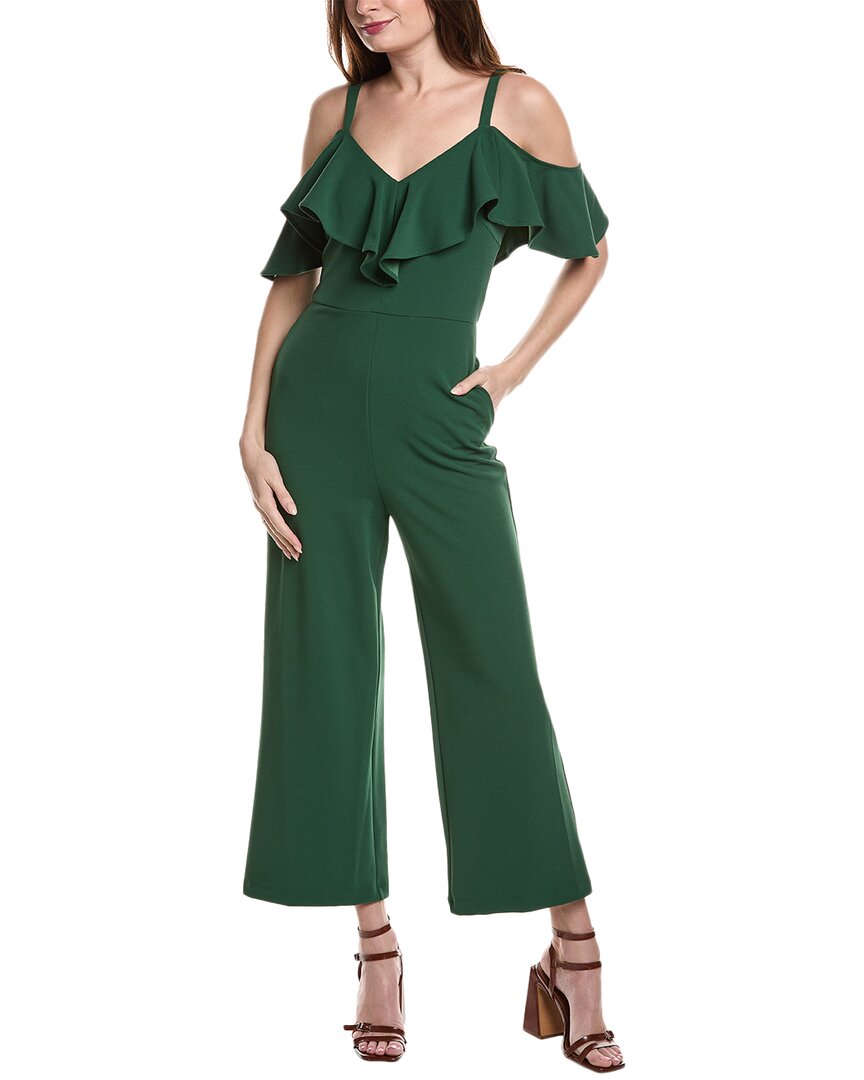 Rachel Rachel Roy Marcella Off The Shoulder Ruffle Jumpsuit In Green