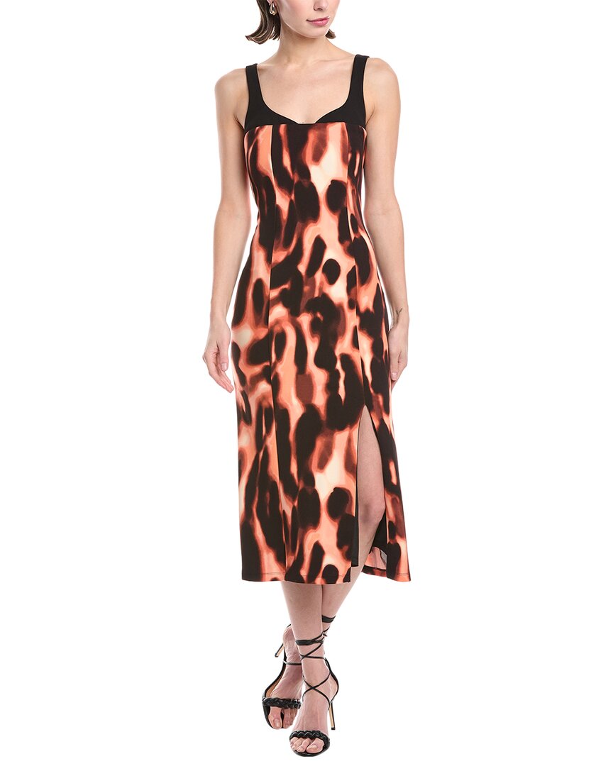 Rachel Rachel Roy Alessia Contrast Scuba Crepe Dress In Black