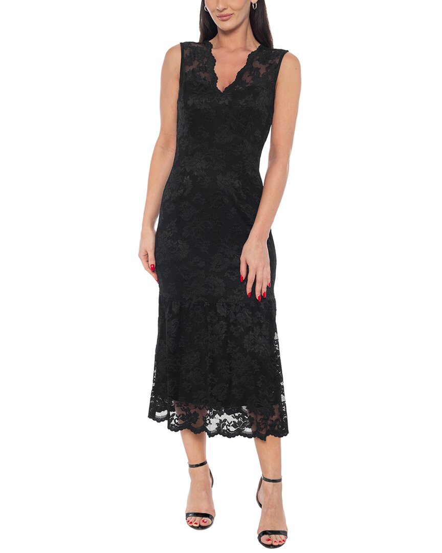 Marina Scallop Lace Sleeveless Midi Dress