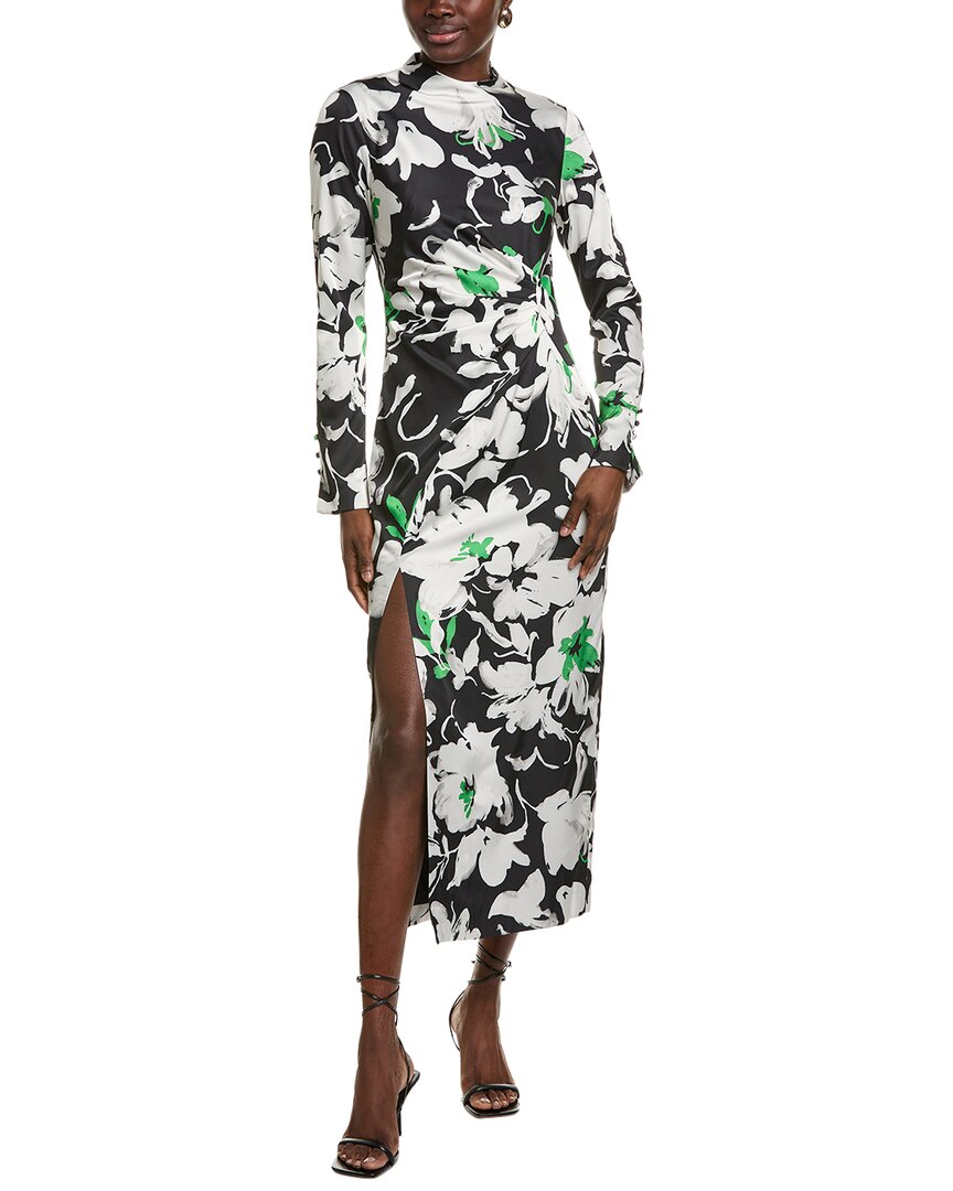 Lela Rose Draped Sheath Dress In Black