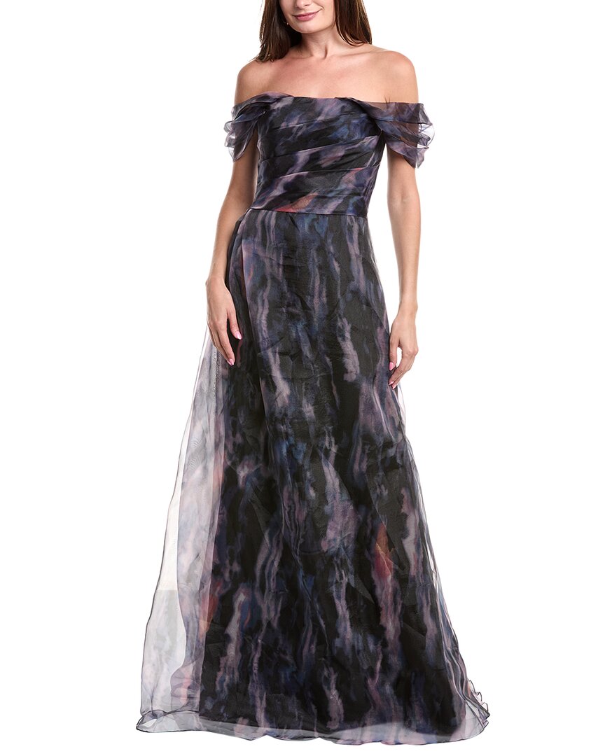 Rene Ruiz Off-the-shoulder Organza Gown