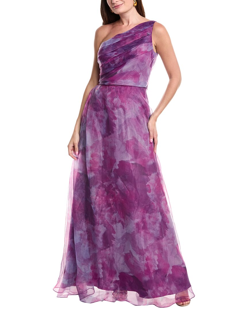 Rene Ruiz One-shoulder Organza Gown