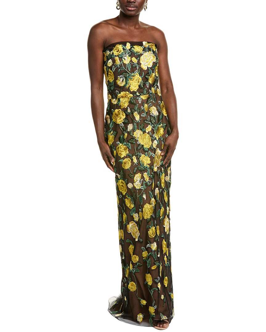 MARCHESA NOTTE MARCHESA NOTTE ROSES TULLE GOWN