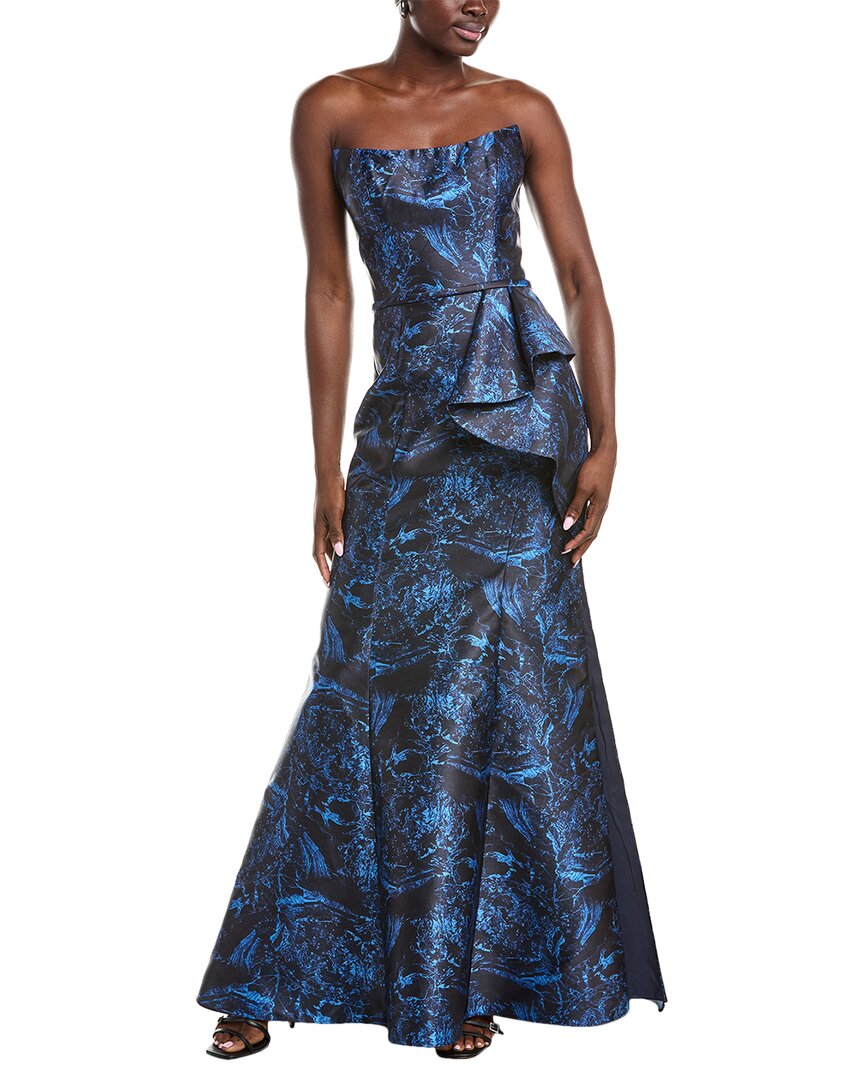 Rene Ruiz Mikado Gown In Blue