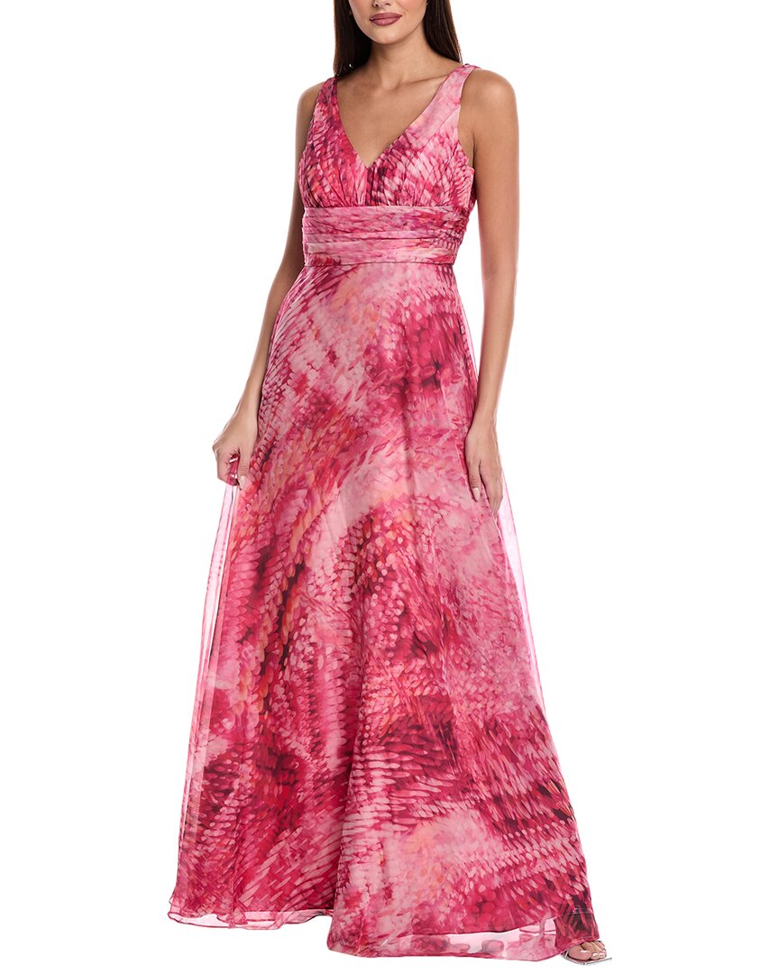 Rene Ruiz Chiffon Gown In Pink