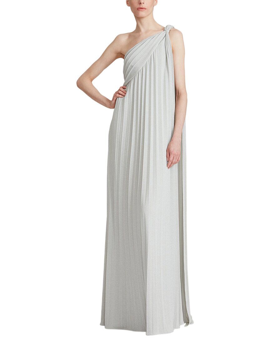 HALSTON HALSTON PRIYA KNIT PLEATED GOWN 