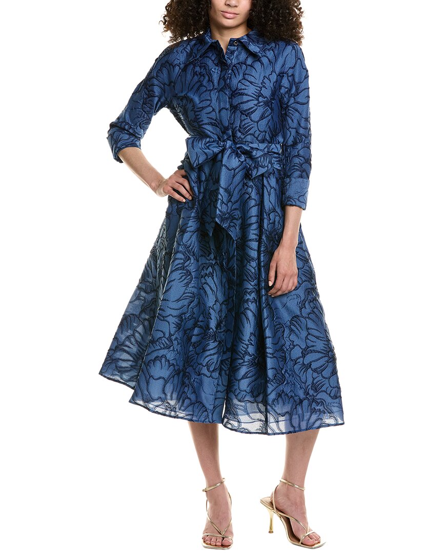 Teri Jon By Rickie Freeman Jacquard Shirtdress