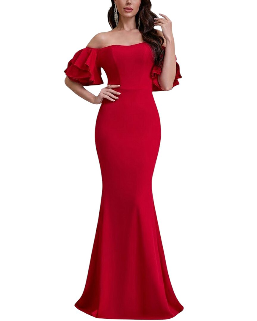 Gvibi Maxi Dress In Red