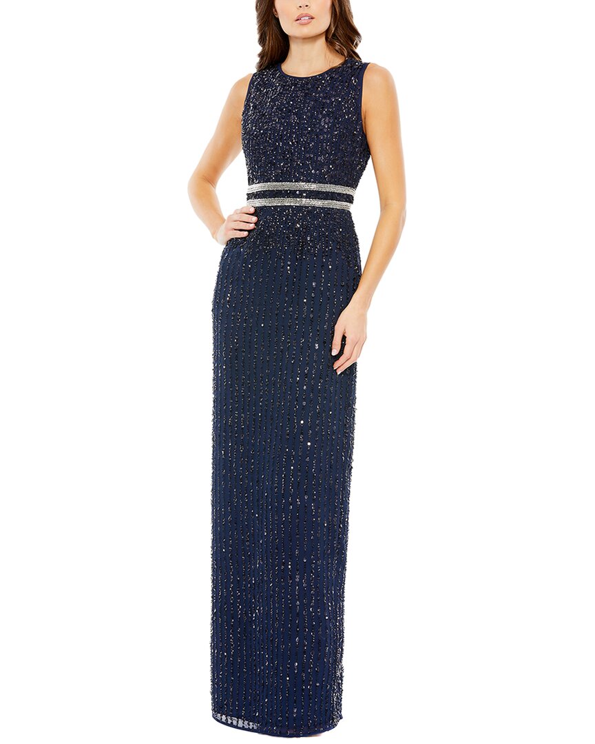 Mac Duggal Sleeveless Sequin Column Gown