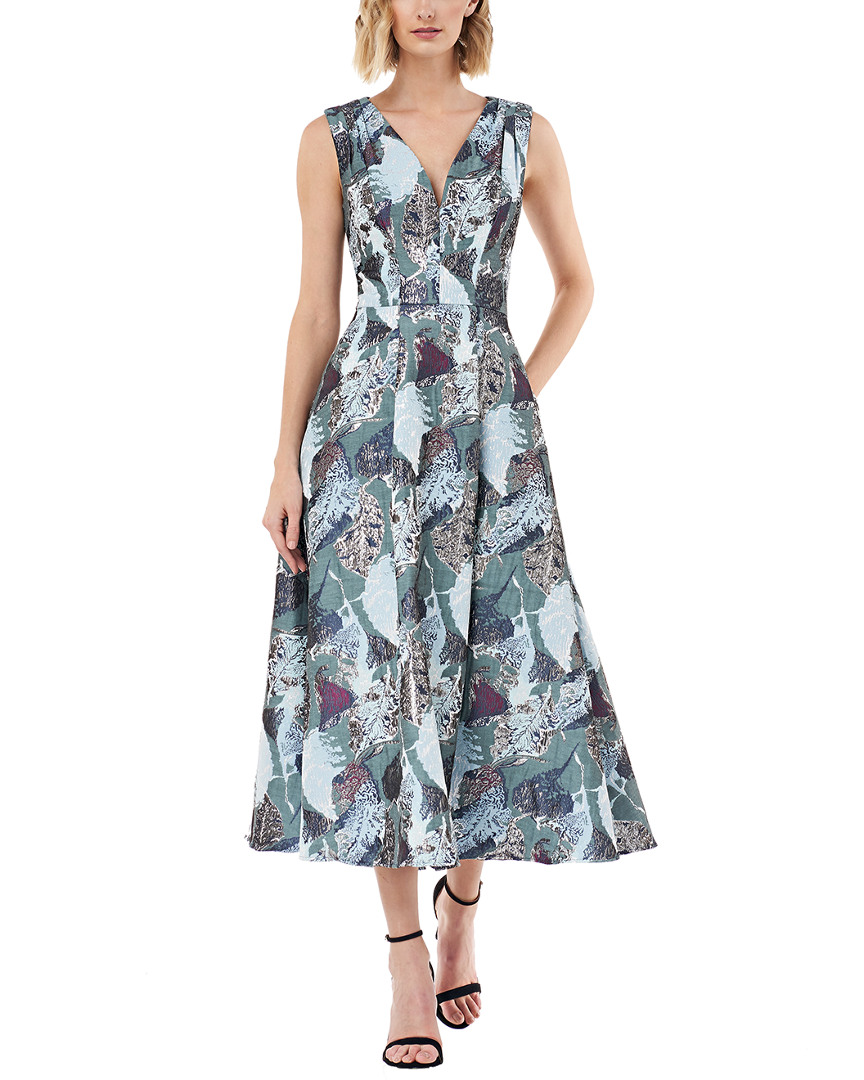 Image of Kay Unger Sleeveless Printed Midi Dress
