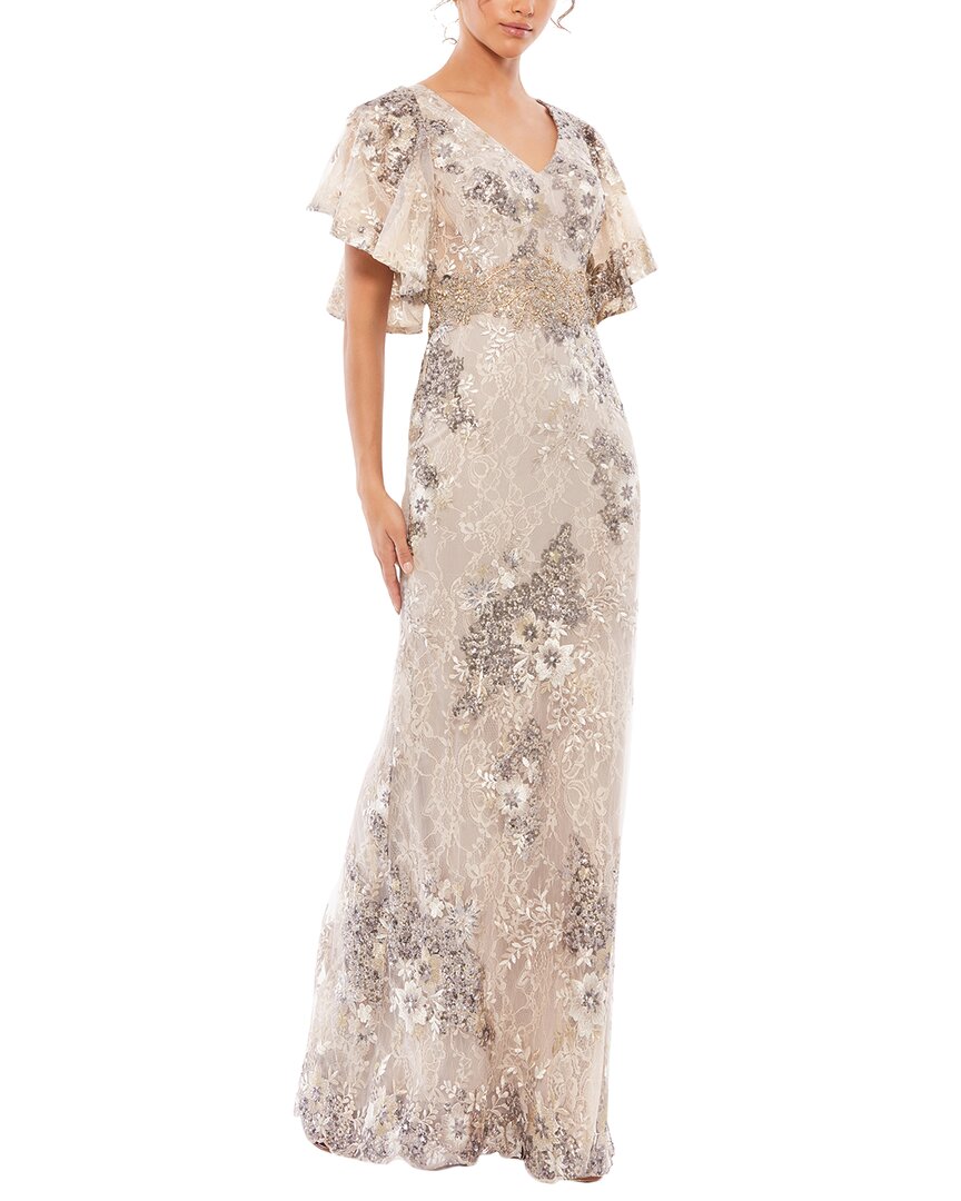 Mac Duggal Embroidered Trumpet Gown