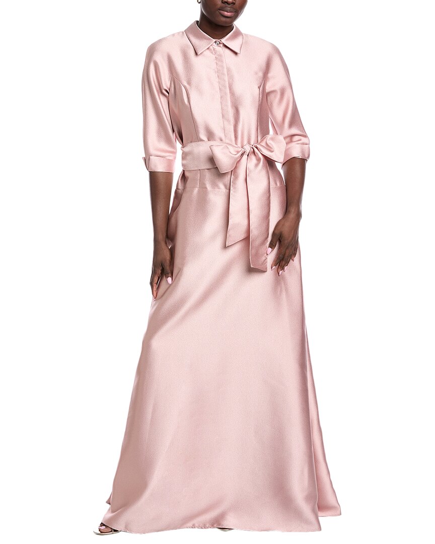 Teri Jon By Rickie Freeman Mikado Gown In Pink