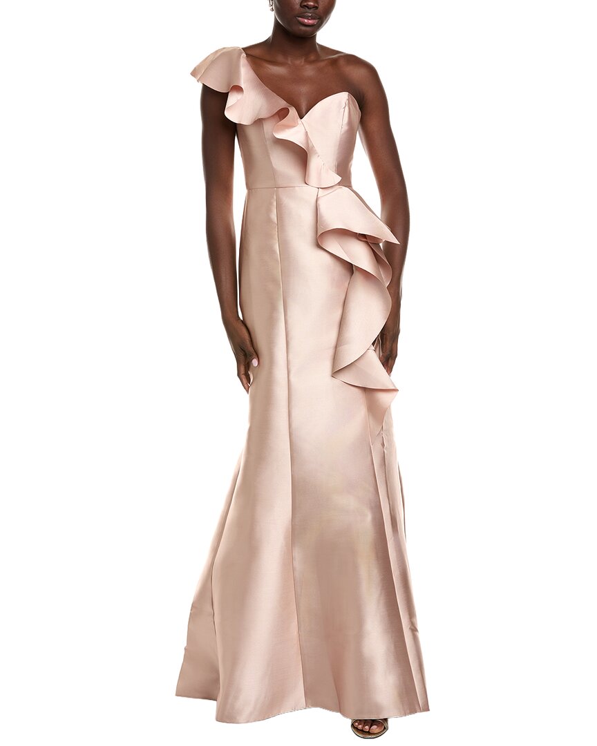 Rene Ruiz Cascading Gown In Pink