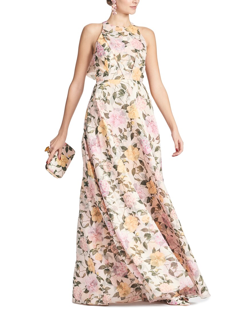 Sachin & Babi Kate Floral-print Gown In Neutral