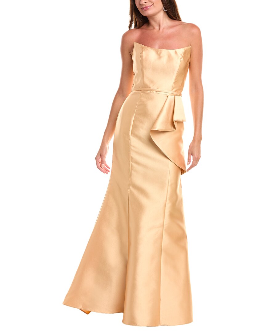 Rene Ruiz Mermaid Gown In Gold