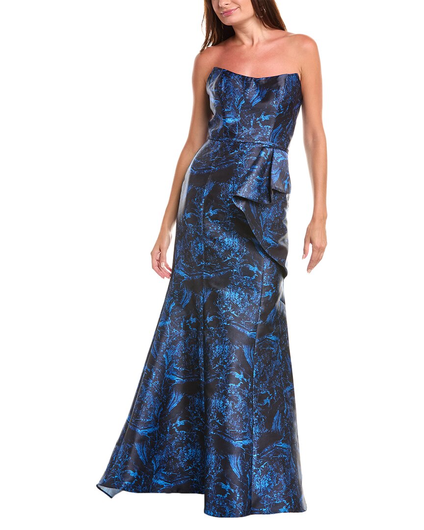 Rene Ruiz Mikado Gown In Blue