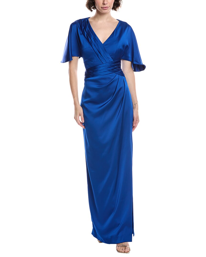 Theia Shea Kimono Sleeve Gown In Blue