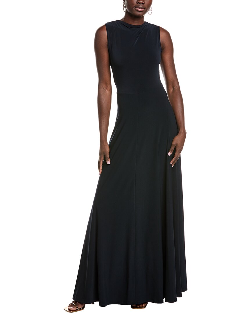 Issue New York Wrap Bodice Gown In Black