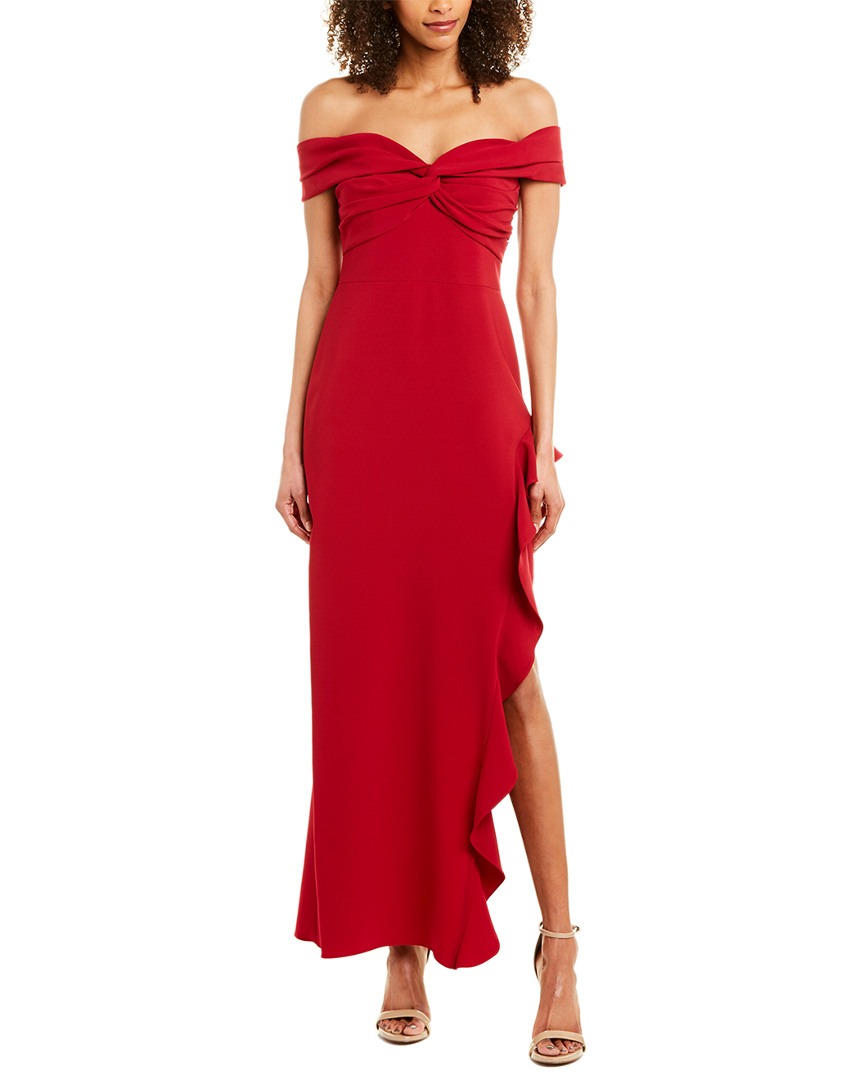 shoshanna moira strapless bow gown