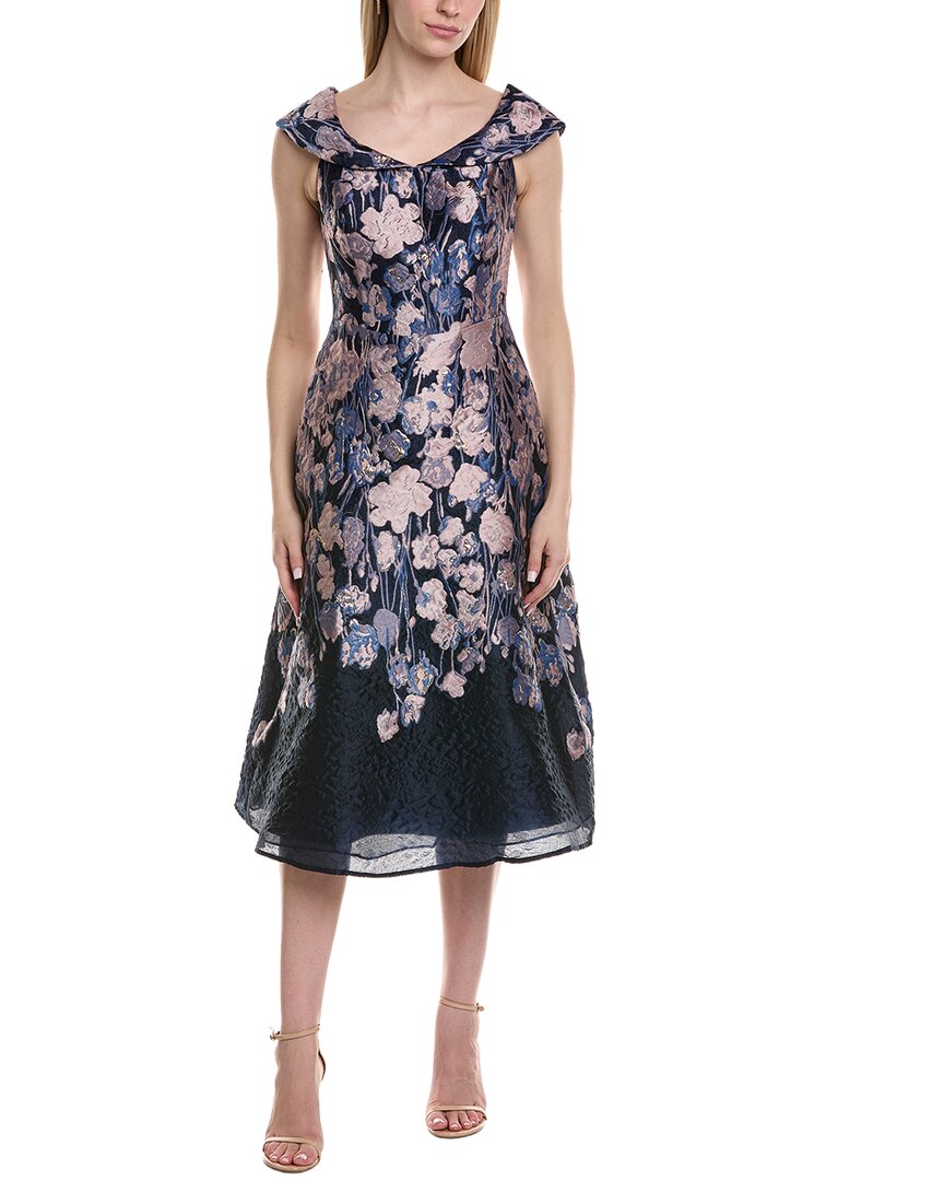 sachin and babi light blue dress Midi Dress Teri Jon Tea Length Dresses Teri Jon By Rickie Freeman Midi  Dress Women's