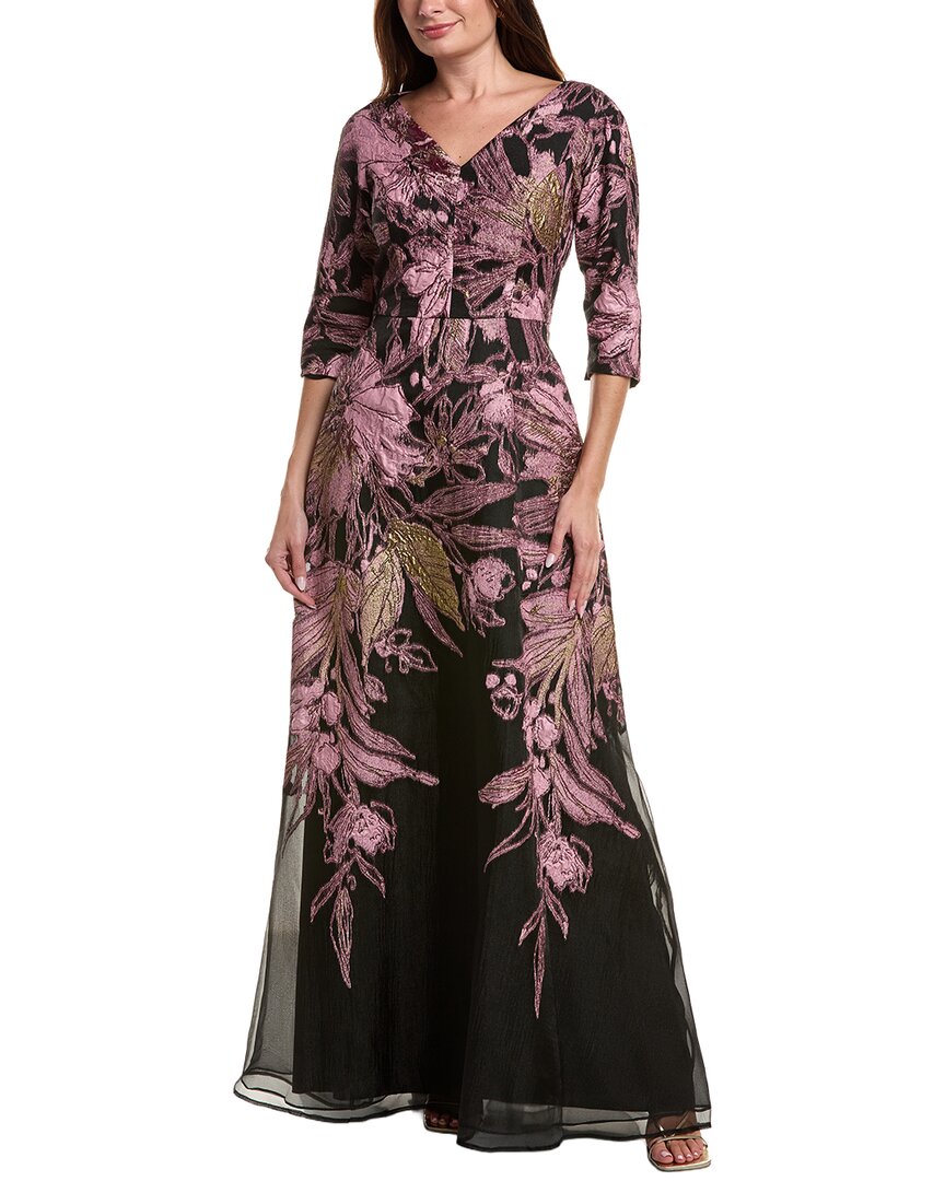 Teri Jon By Rickie Freeman Printed Maxi Dress Women's | eBay