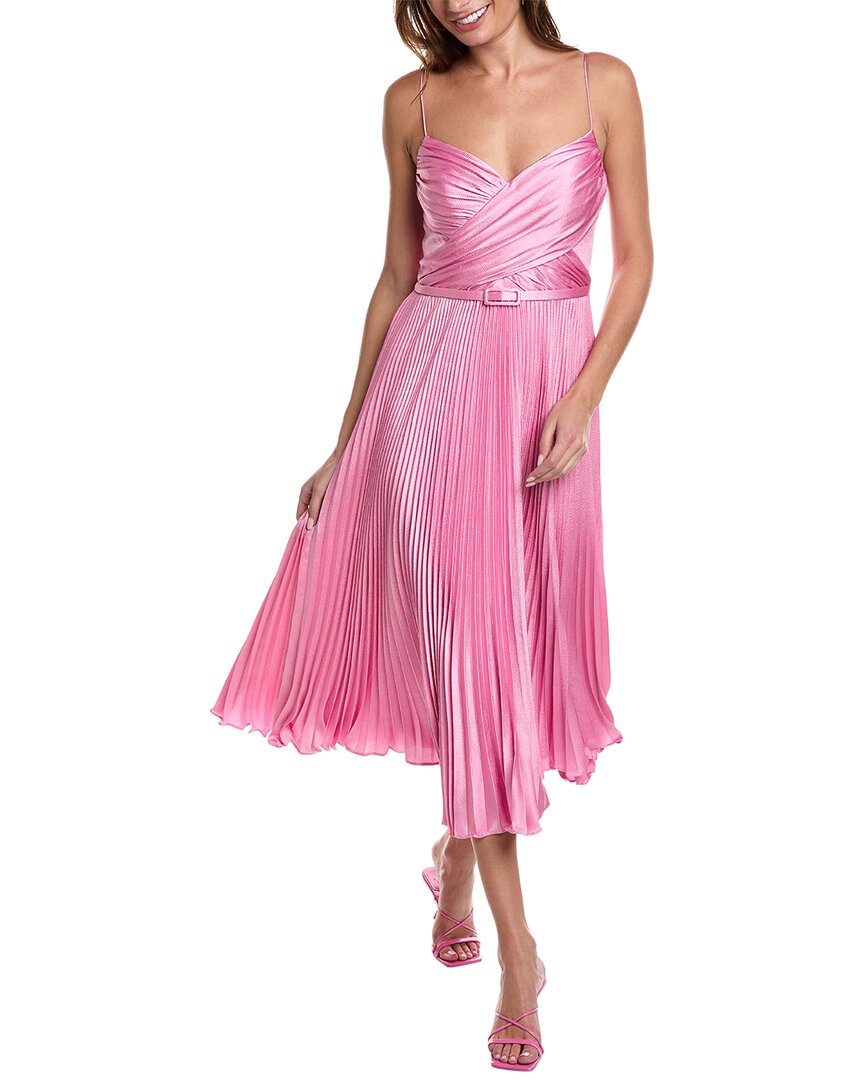 ml Monique Lhuillier Midi Dress In Pink