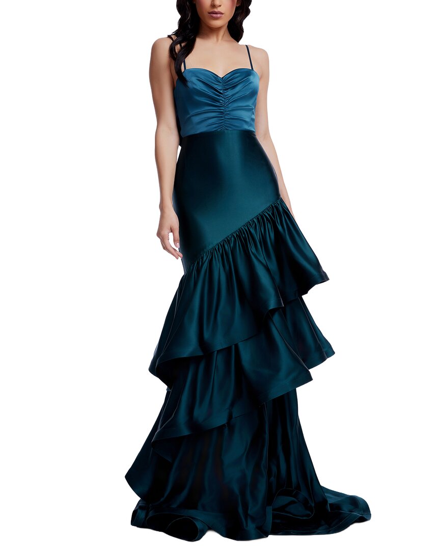 Dress The Population Clarice Mermaid Gown In Blue