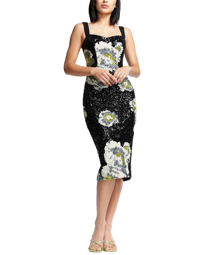 Dress The Population Nicole Sheath Dress In Black Multi