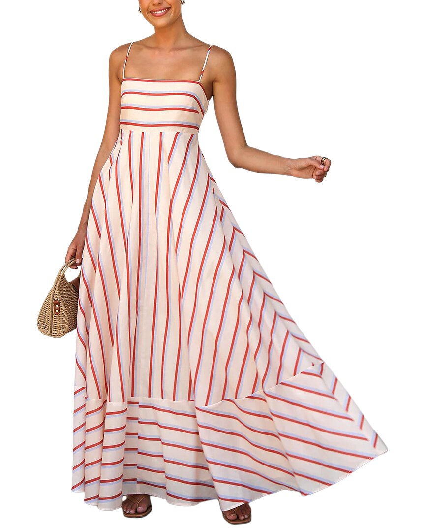 Oloey Printed Maxi Dress In Multicolor