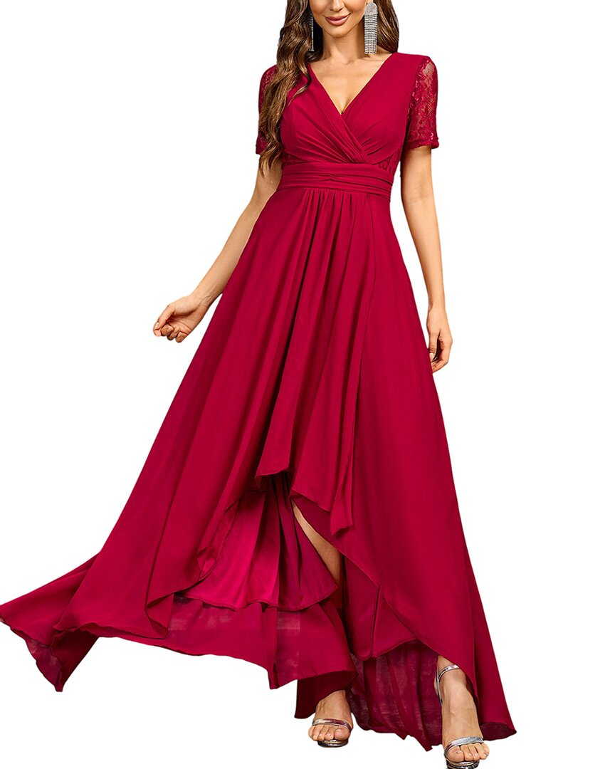 Juliet Roses Maxi Dress In Red