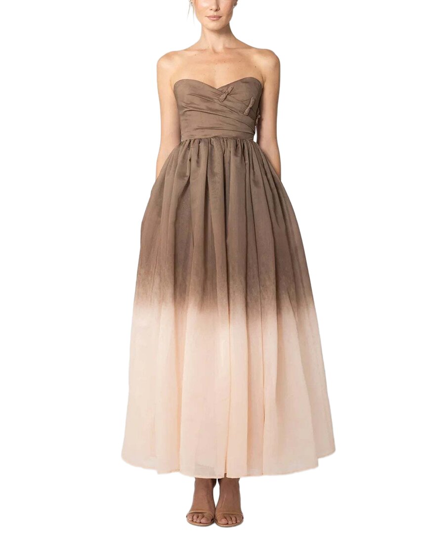 Sau Lee Gale Dress In Brown